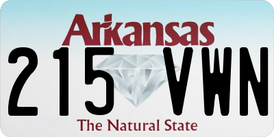AR license plate 215VWN