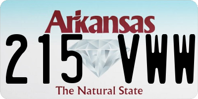 AR license plate 215VWW