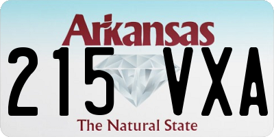 AR license plate 215VXA