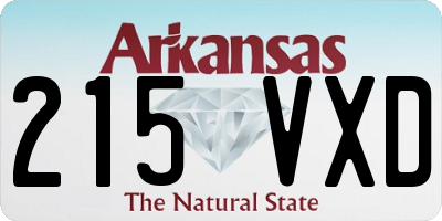 AR license plate 215VXD