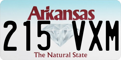 AR license plate 215VXM