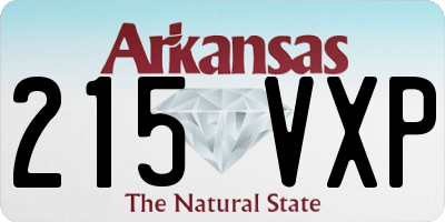AR license plate 215VXP