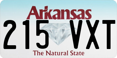 AR license plate 215VXT