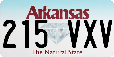 AR license plate 215VXV
