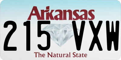 AR license plate 215VXW