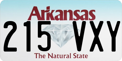AR license plate 215VXY