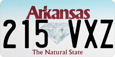AR license plate 215VXZ