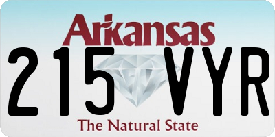 AR license plate 215VYR