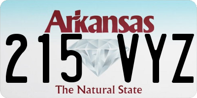 AR license plate 215VYZ
