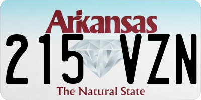 AR license plate 215VZN