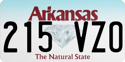 AR license plate 215VZO