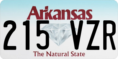 AR license plate 215VZR