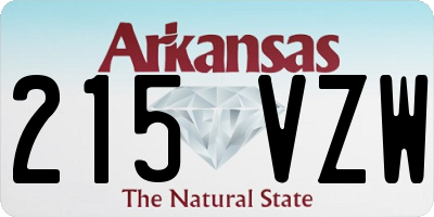 AR license plate 215VZW