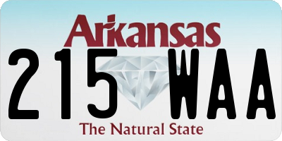 AR license plate 215WAA