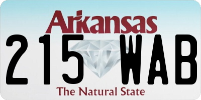 AR license plate 215WAB