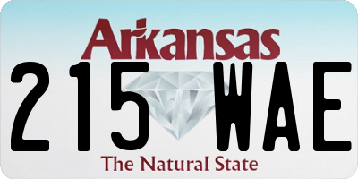 AR license plate 215WAE