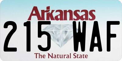 AR license plate 215WAF