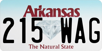 AR license plate 215WAG