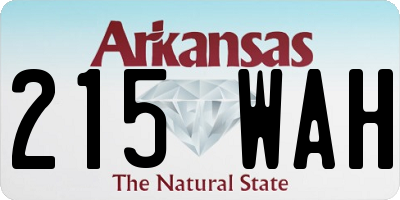 AR license plate 215WAH