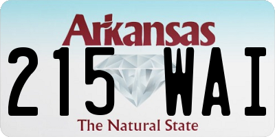 AR license plate 215WAI