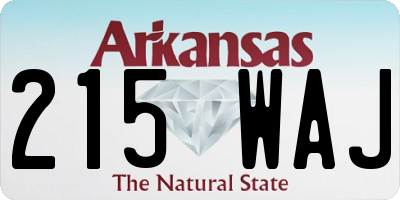 AR license plate 215WAJ