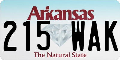 AR license plate 215WAK