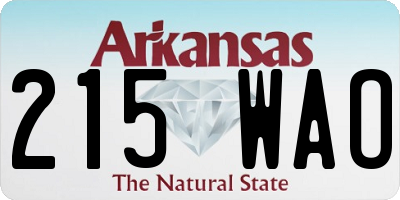 AR license plate 215WAO
