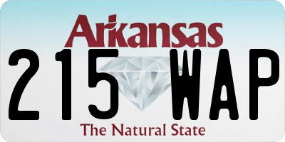 AR license plate 215WAP