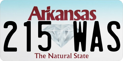 AR license plate 215WAS
