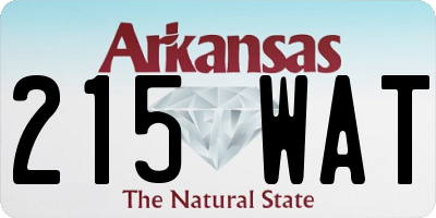 AR license plate 215WAT