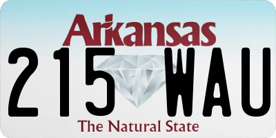 AR license plate 215WAU