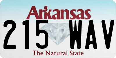AR license plate 215WAV