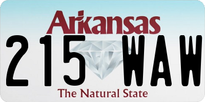 AR license plate 215WAW