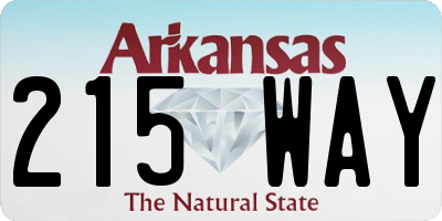 AR license plate 215WAY
