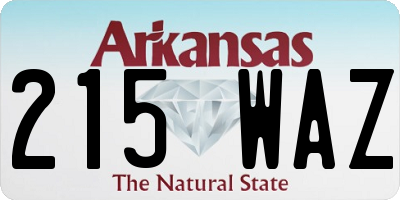 AR license plate 215WAZ