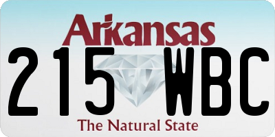 AR license plate 215WBC