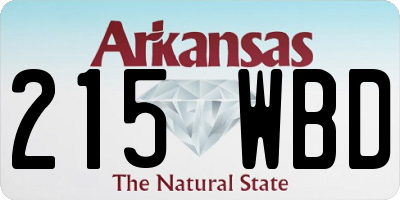 AR license plate 215WBD