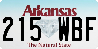 AR license plate 215WBF