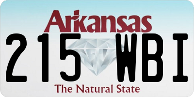 AR license plate 215WBI