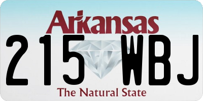 AR license plate 215WBJ