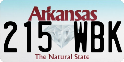 AR license plate 215WBK