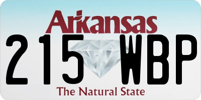 AR license plate 215WBP