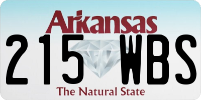 AR license plate 215WBS