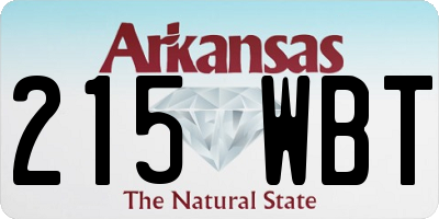 AR license plate 215WBT