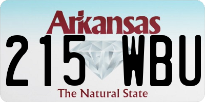 AR license plate 215WBU