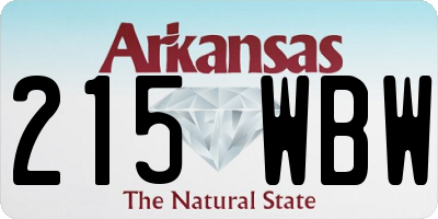 AR license plate 215WBW