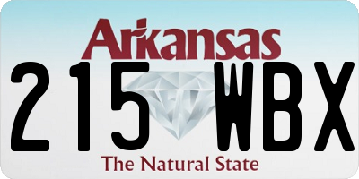AR license plate 215WBX