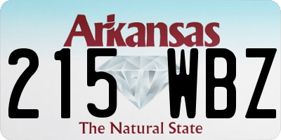 AR license plate 215WBZ