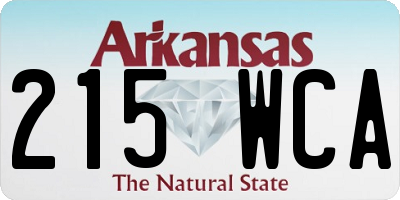 AR license plate 215WCA