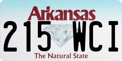 AR license plate 215WCI